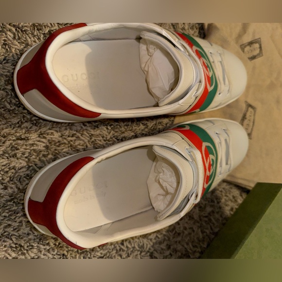 Gucci Ace Elastic Logo Web Sneakers - Picture 4 of 8